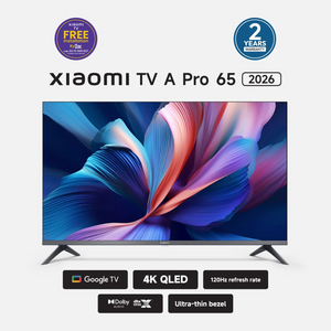 Xiaomi TV A Pro 65″ 2026 QLED 4K Smart Google TV – Quantum Dot, HDR10+, Dolby Vision & Atmos, Voice Assistant, Immersive Sound