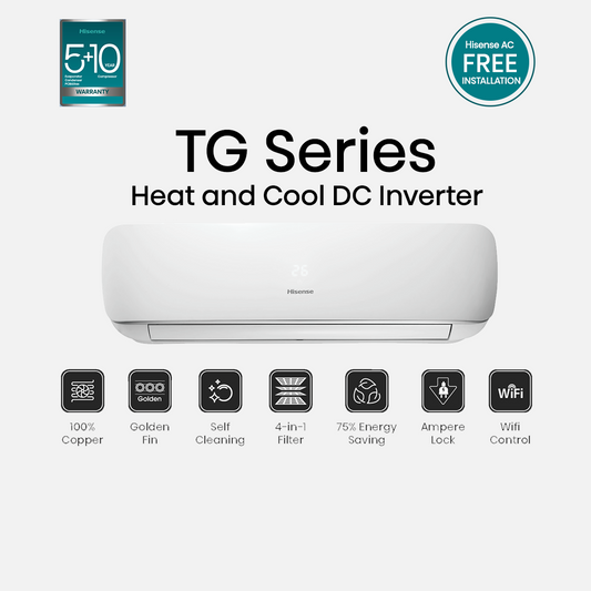 Hisense HC18WRTG75T3 1.5 Ton (White) Split AC Inverter