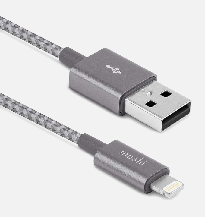 Moshi - Integra™ Lightning to uSb-A Charge/Sync Cable - TitaniumGray