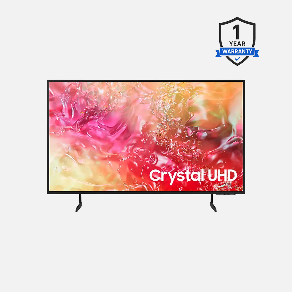 Samsung 65-Inch Crystal UHD DU7000 4K Smart TV – Crystal Processor 4K, HDR10+, PurColor, Motion Xcelerator, Tizen OS, 1-Year Warranty