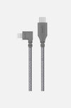 Moshi - Integra USB-C to Lightning Cable with 90-degree Connector5 ft (1.5 m) - Titanium Gray - Airkart
