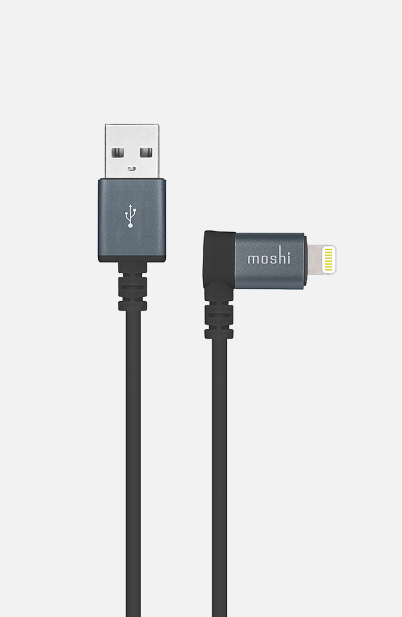 Moshi - Lightning to USB Cable with 90-degree connector 1.5m -Black - Airkart